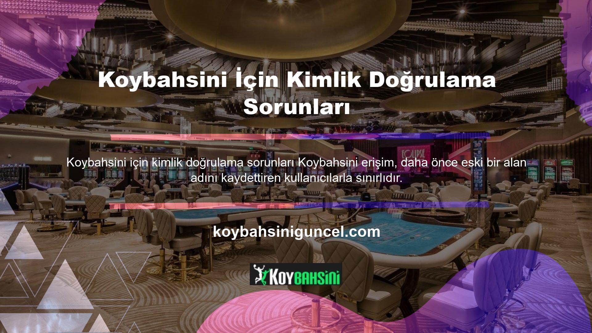 Casino sitesi Türkiye'de lisansının geçersiz olması nedeniyle faaliyet gösterememiş ve kapatılmıştır