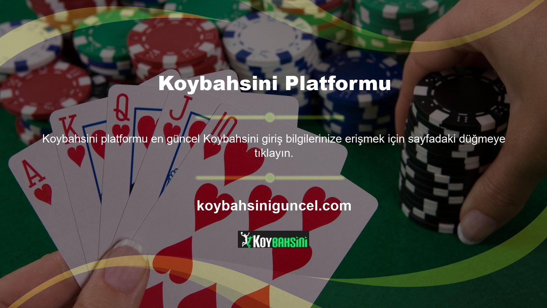 Önde gelen bir oyun sitesi olan Koybahsini, oyuncular tarafından oldukça tercih edilen casino ve oyun hizmetleri sunmaktadır