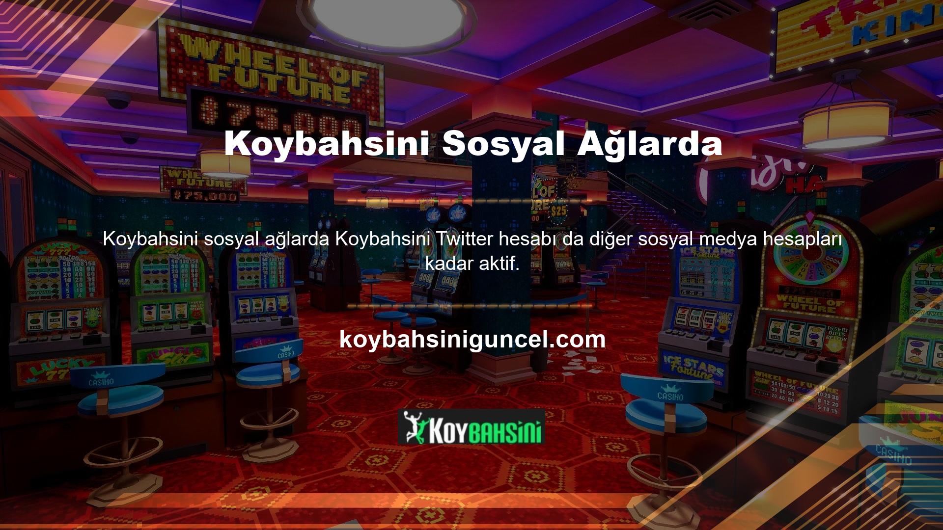 Çok sayıda Casino web sitesi sosyal medya profillerini korur